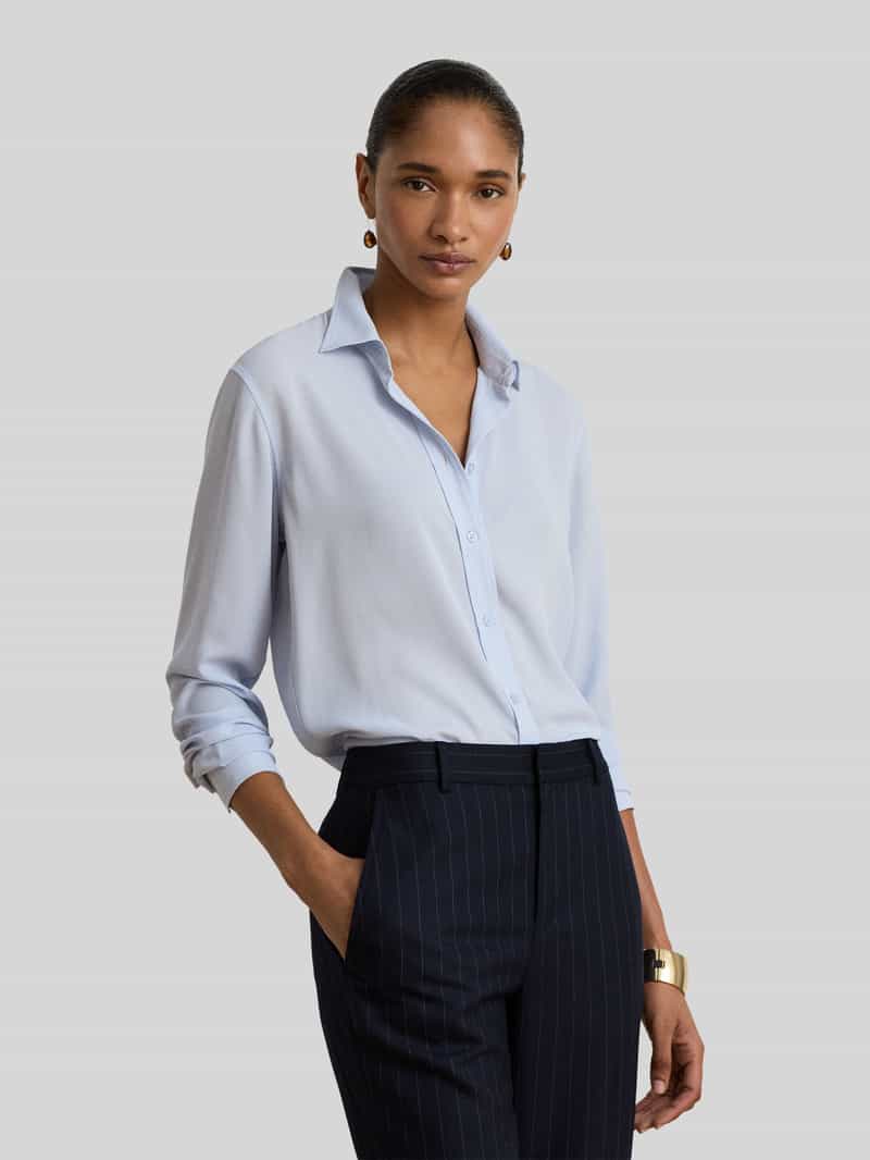 Lauren Ralph Lauren Regular Fit overhemdblouse met overhemdkraag