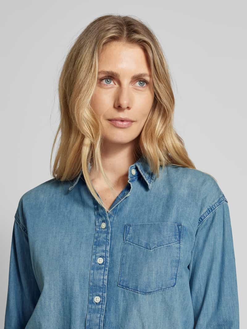 Lauren Ralph Lauren Jeansblouse met borstzak model 'BRAWLEY'