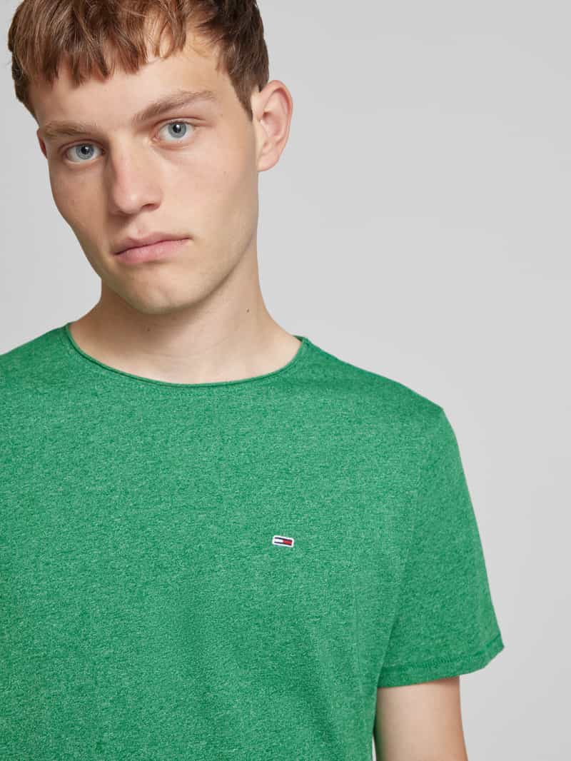 Tommy Jeans Slim fit T-shirt met logostitching