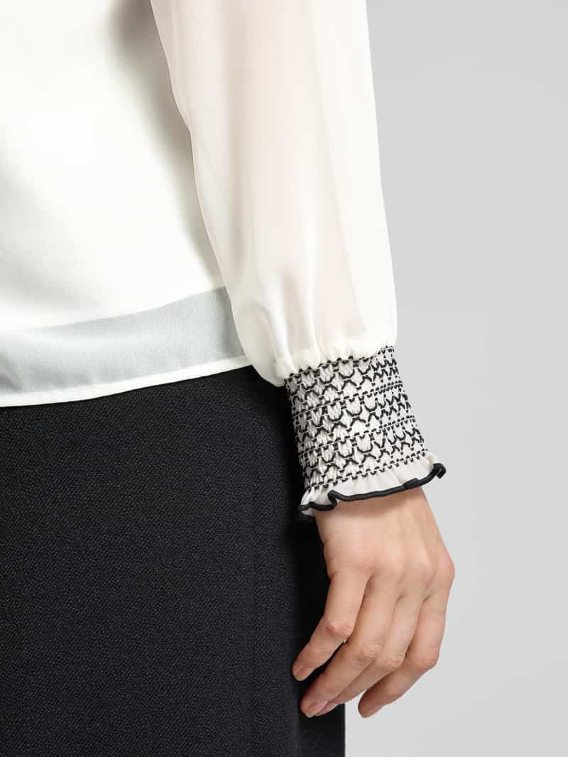 s.Oliver BLACK LABEL Regular fit chiffon blouse met contrastdetails
