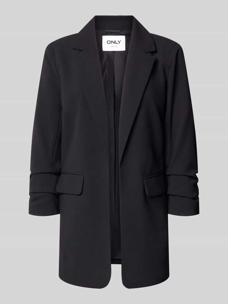 ONLY Regular Fit Longblazer mit 3/4-Arm Modell 'KALINA' in Black, Größe 42 211510142