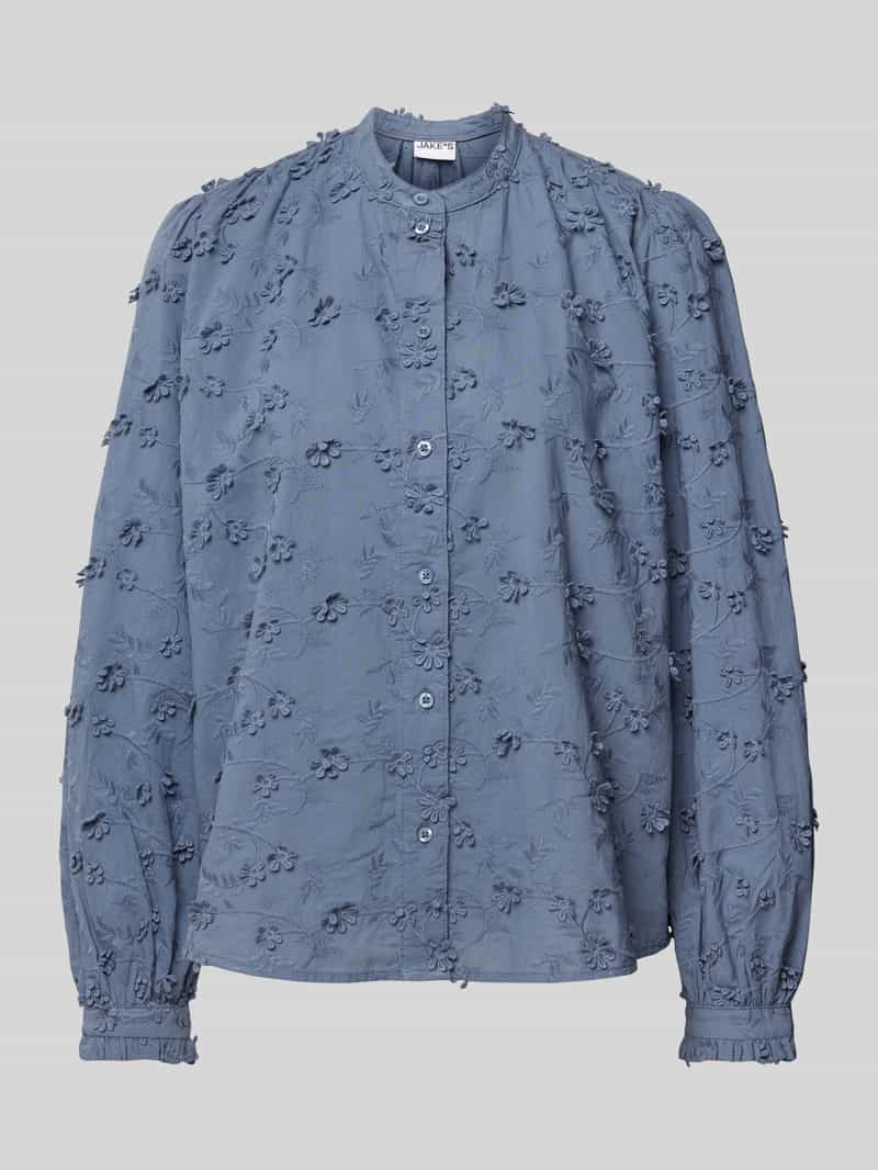 Jake*s Casual Regular fit blouse met opstaande kraag