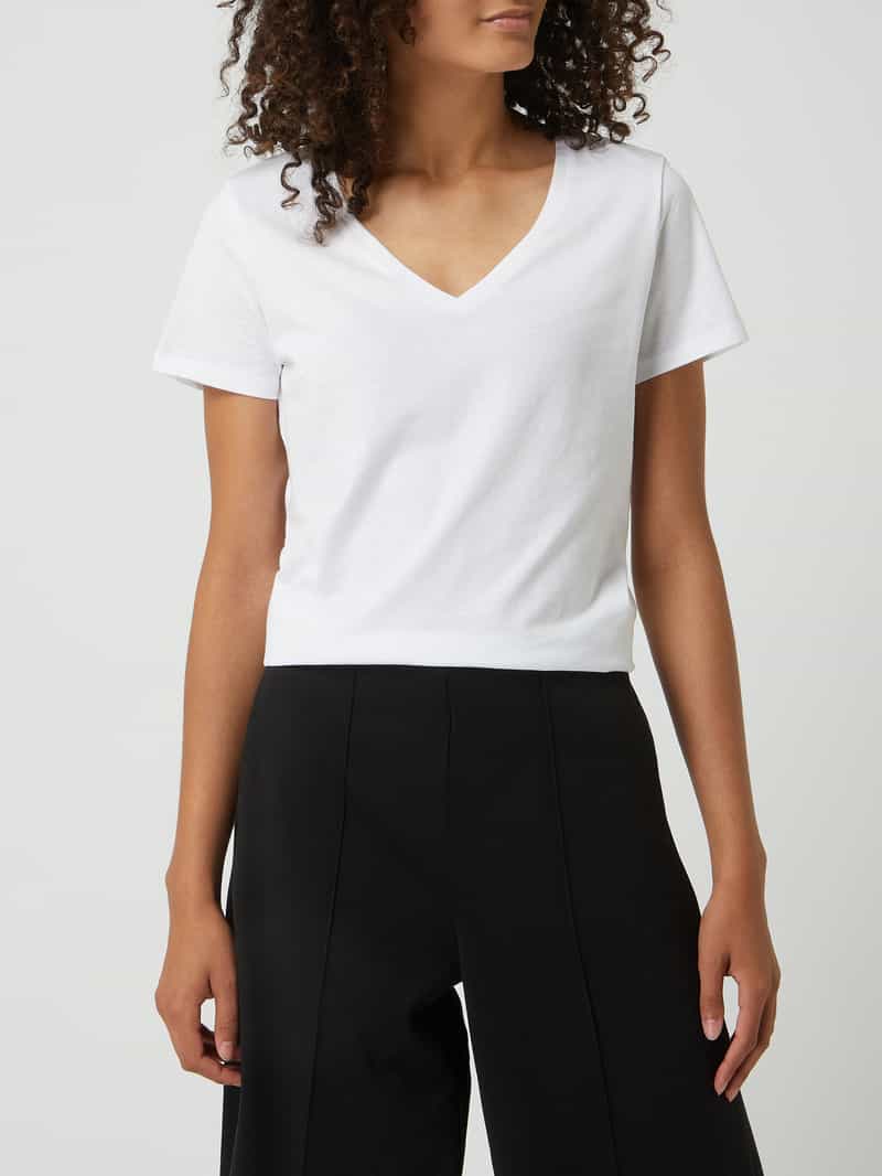 T-shirt met labeldetail, model 'Basic' QS