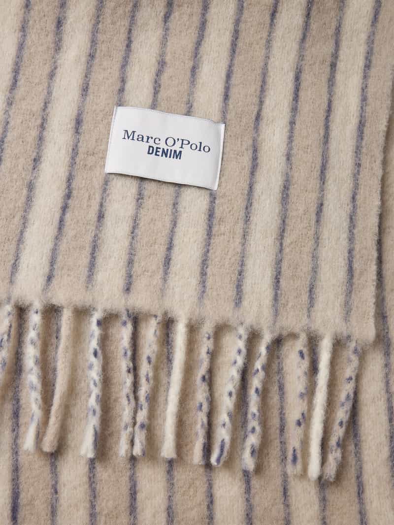 Marc O'Polo DENIM Wollen sjaal met alpaca