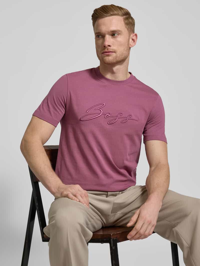 Boss T-shirt met labelstitching model 'Thompson'