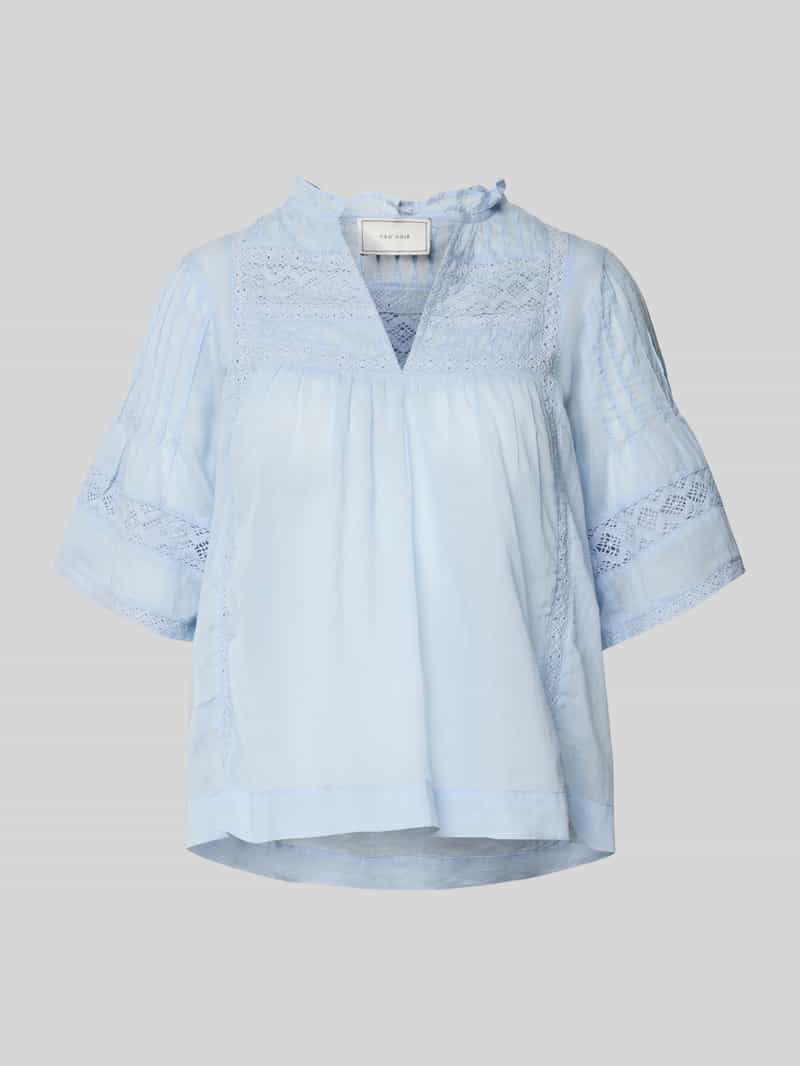 NEO NOIR Relaxed fit blouse met gehaakt kant model 'Siama'
