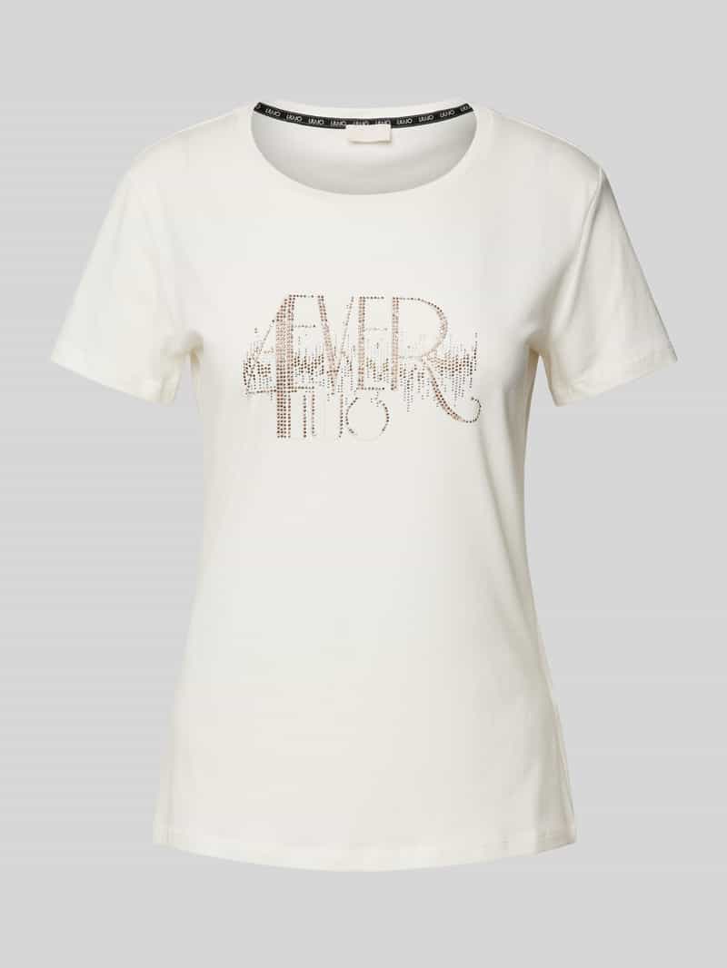 LIU JO SPORT T-shirt met strass-steentjes