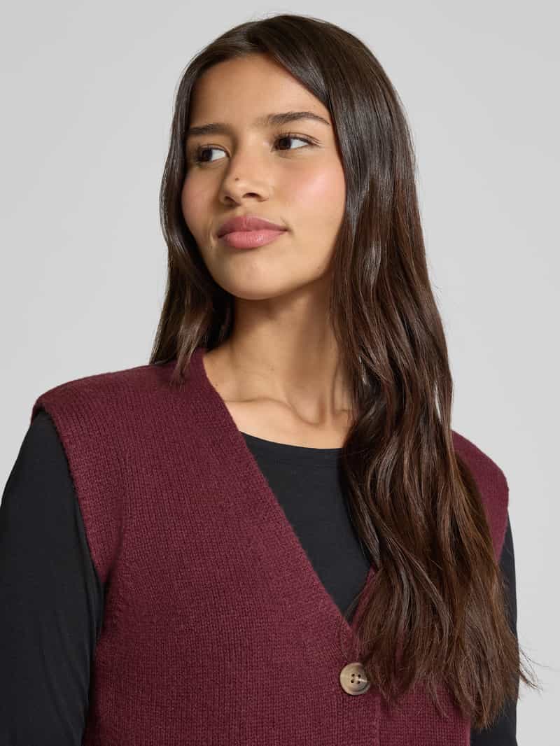 Christian Berg Woman Mouwloos vest van wol met V-hals