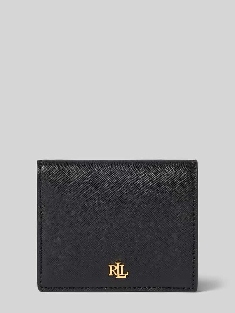 Portemonnee van leer met labelapplicatie