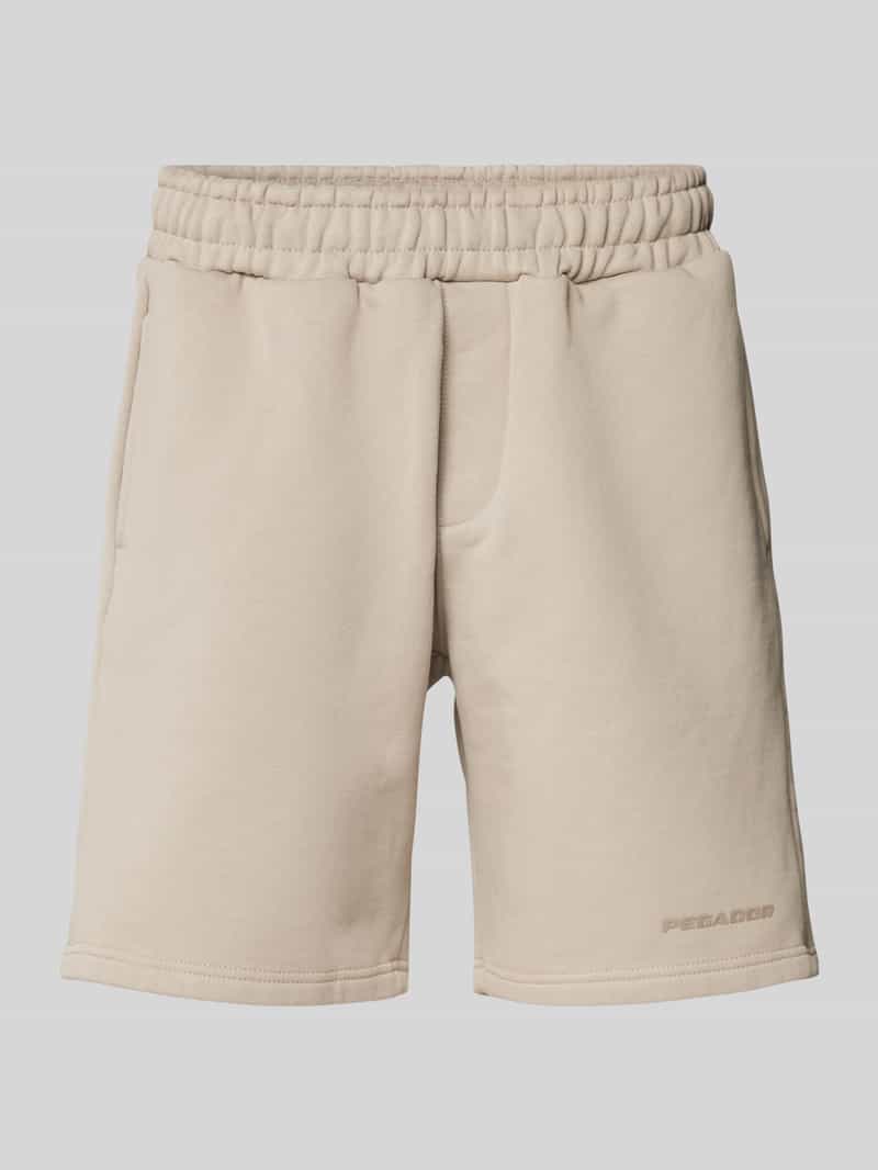 Sweatshorts met labeldetail