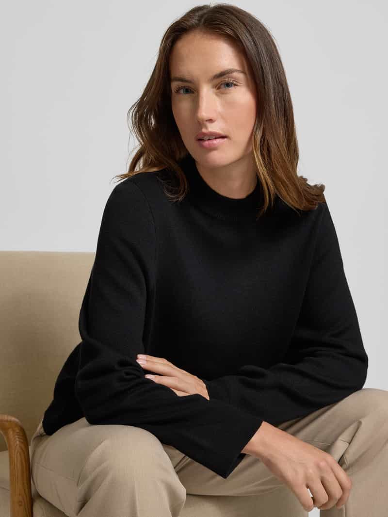 Jake*s Collection Gebreide pullover met ronde hals