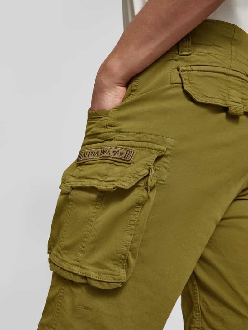 alpha industries Regular fit korte cargobroek met labelstitching model 'CREW SHORT'