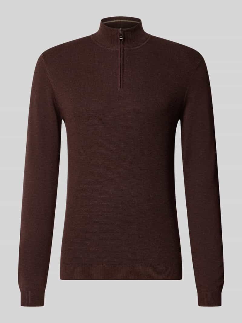 ROY ROBSON slim fit gebreide pullover van katoen- en viscosemix met viscose