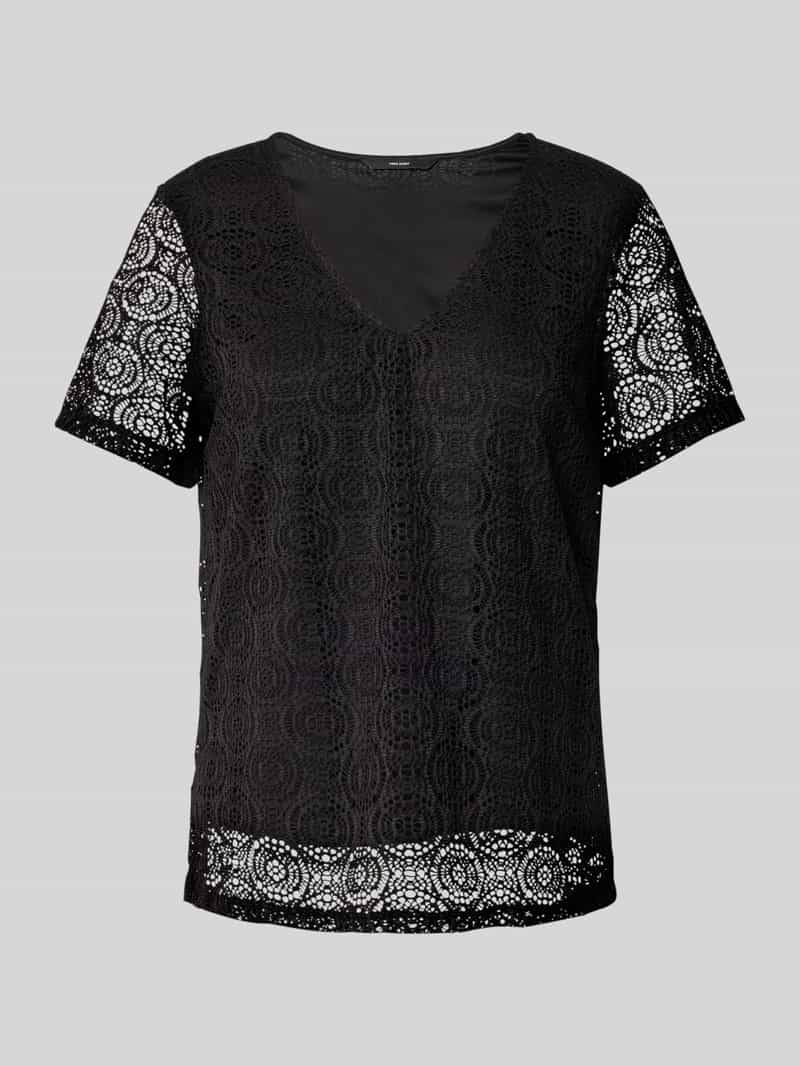 Vero Moda Regular fit T-shirt met etskanteffect model 'MAYA'