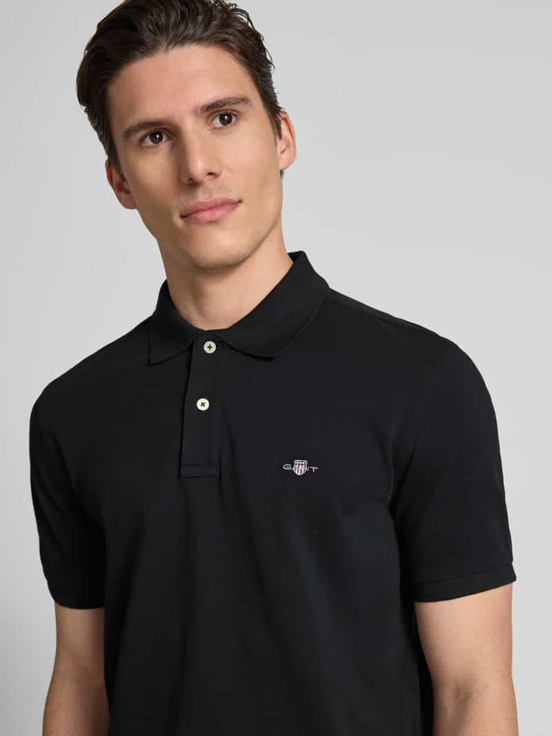 Gant Regular fit poloshirt met labelstitching