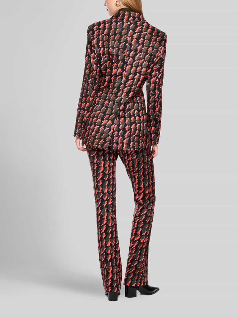 Marc Cain Regular fit lange blazer met labeldetail