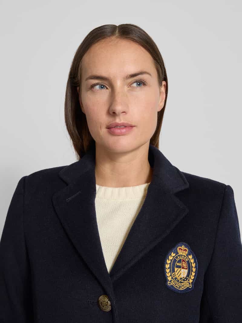 Lauren Ralph Lauren Lange jas met labelstitching en klepzakken