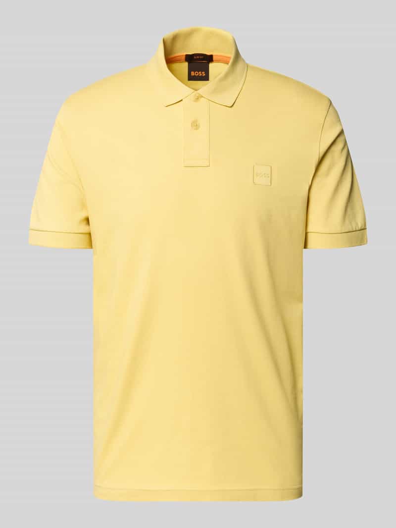 Boss Orange Slim fit poloshirt van katoenmix