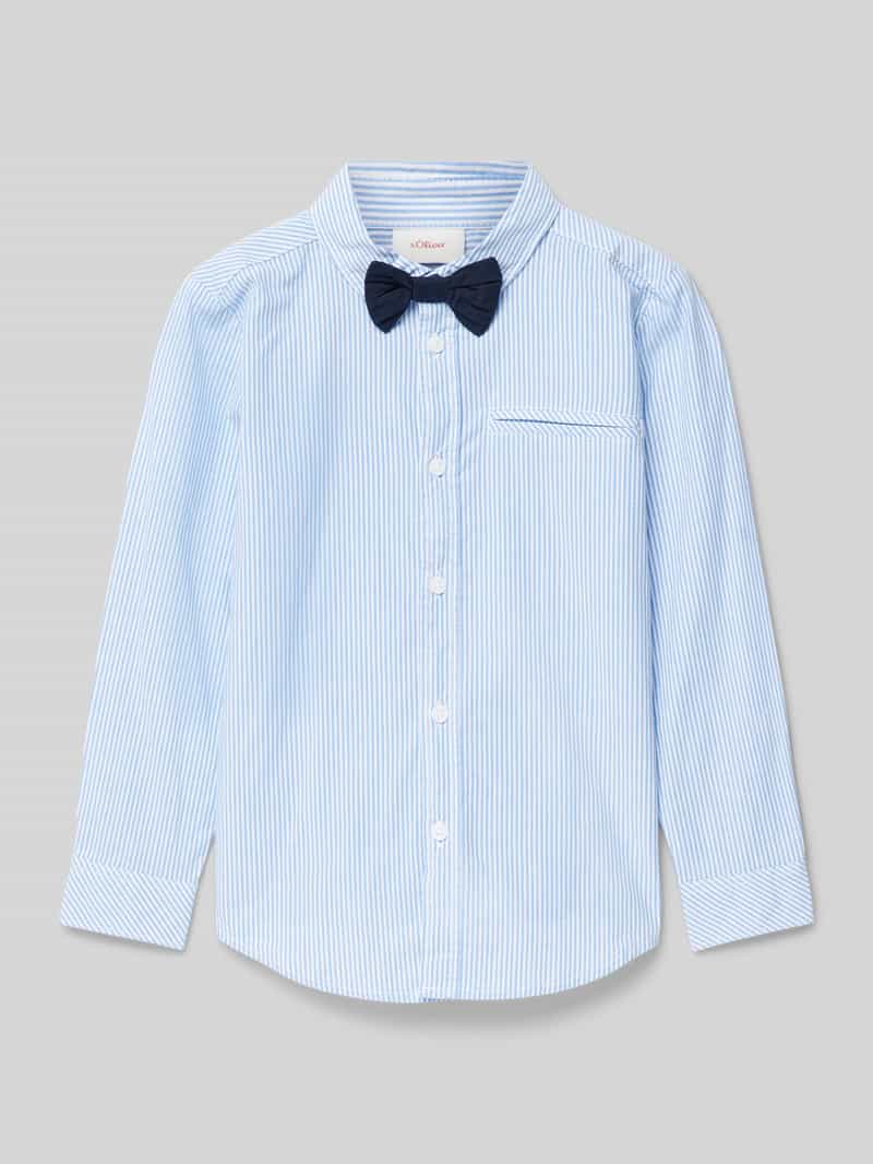 s.Oliver RED LABEL Slim fit feestelijk overhemd met afneembare strik
