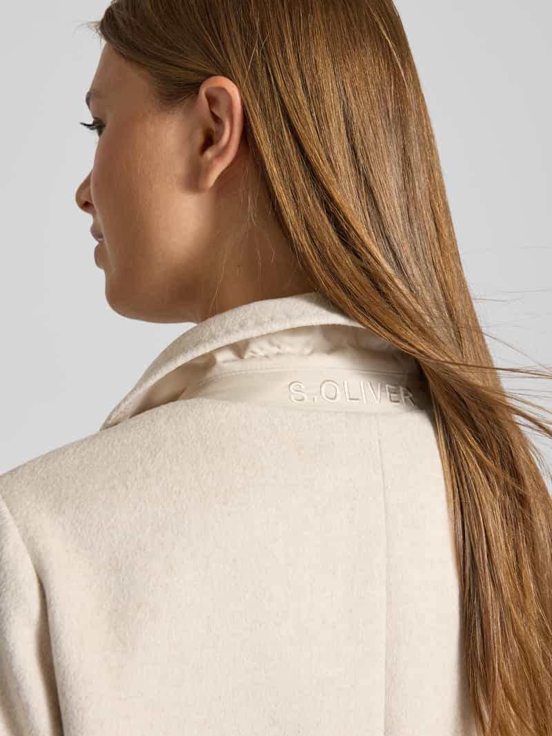 s.Oliver RED LABEL Regular fit lange jas met wol
