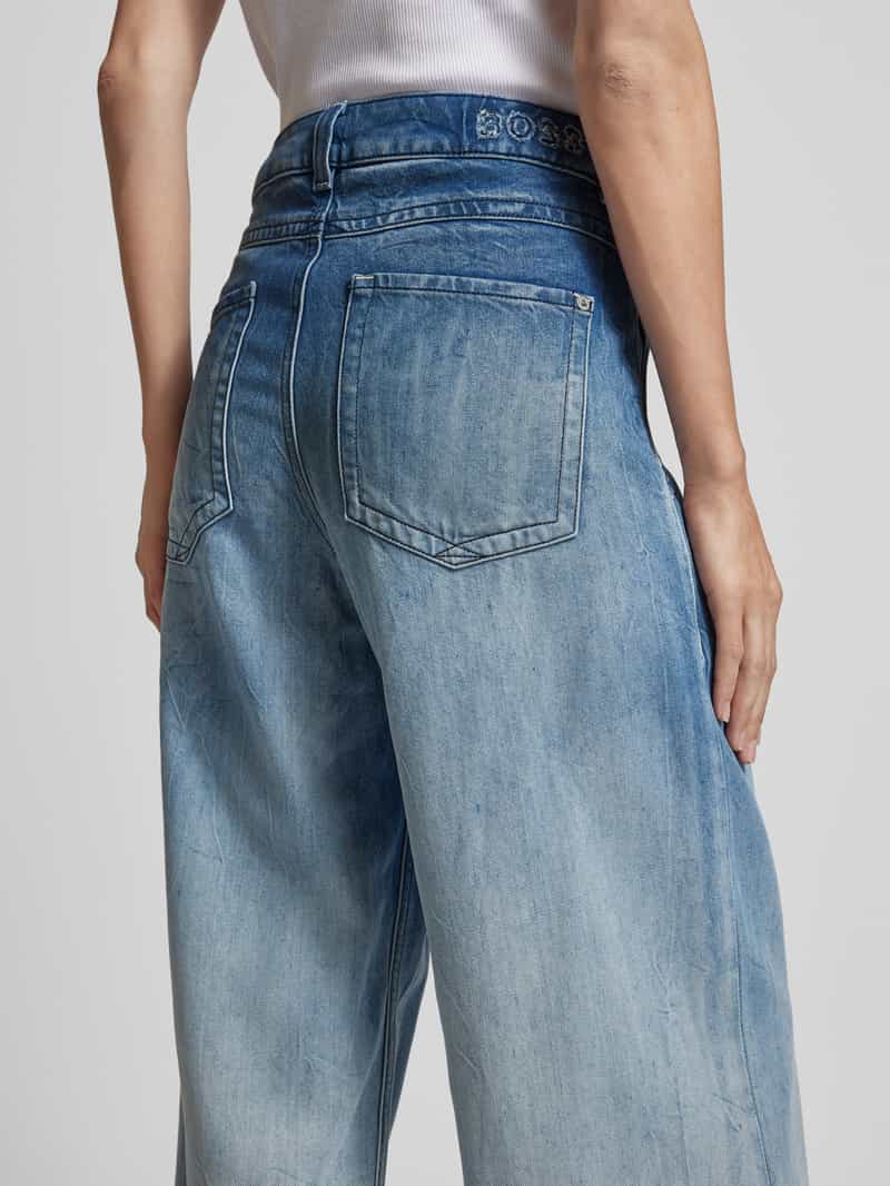 Boss Orange Wide leg jeans met bandplooien model 'MR 1.0'
