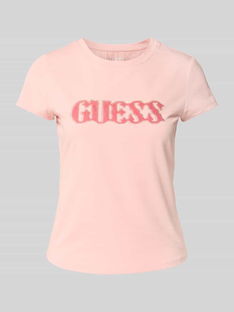 Guess T-shirt met strass-steentjes