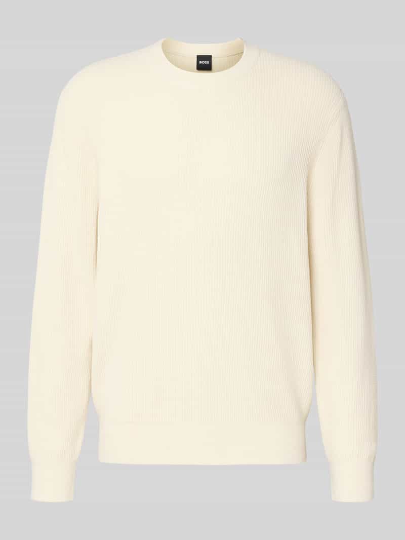 Boss Regular fit gebreide pullover van viscosemix model 'P-HORSO'