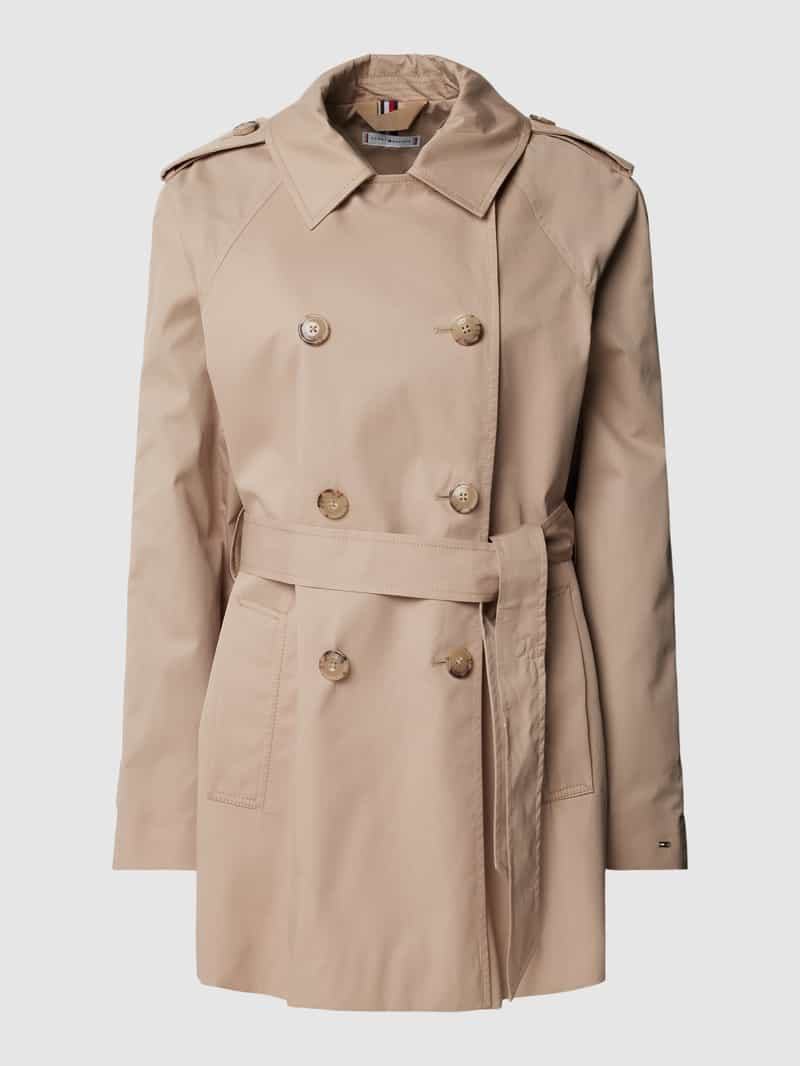 Tommy Hilfiger Trenchcoat met dubbele knoopsluiting