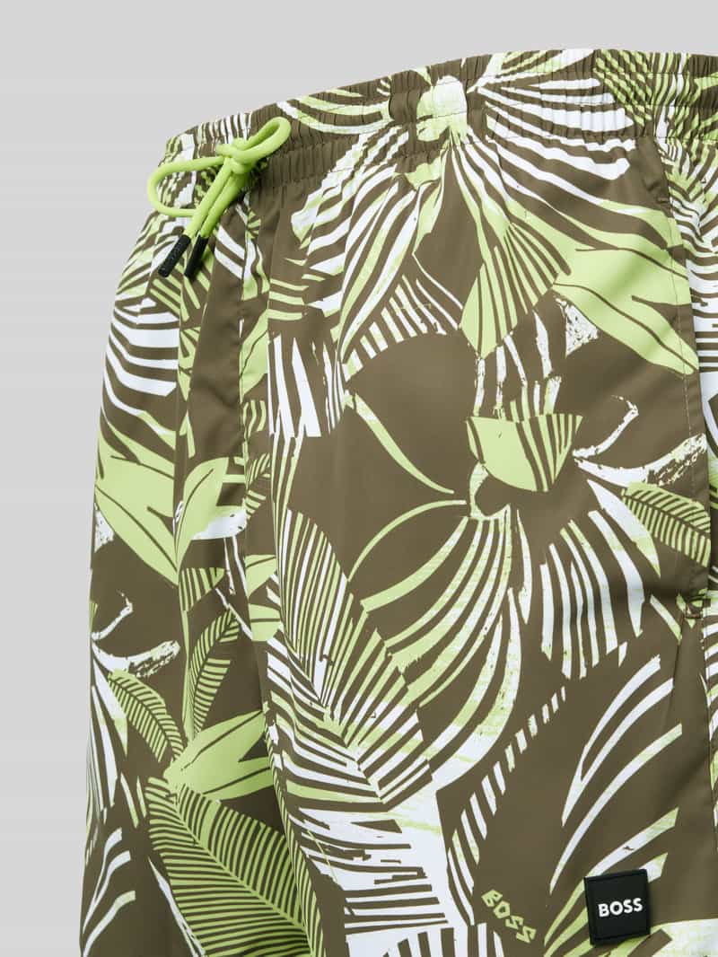 Boss Relaxed fit zwembroek met labelbadge model 'Piranha'