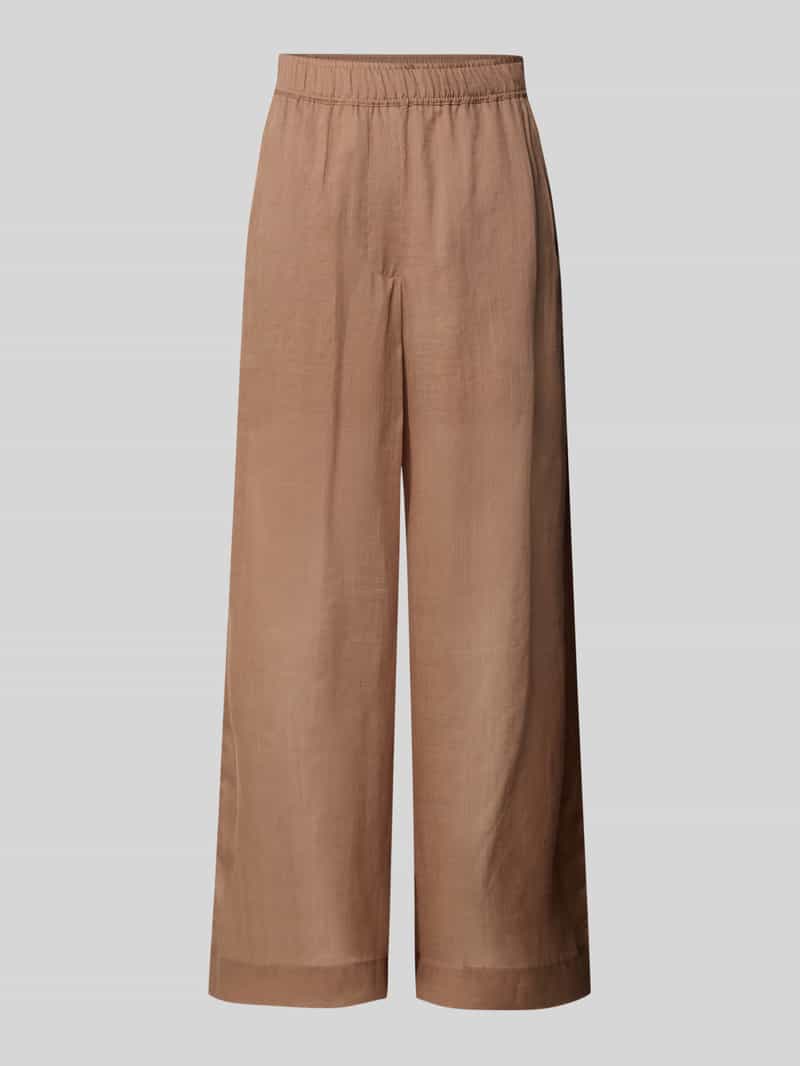 Wide fit stoffen broek met elastische band