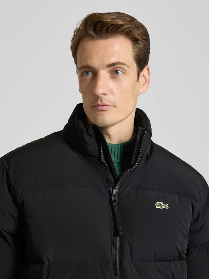 Lacoste Regular fit donsjack met opstaande kraag en geïntegreerde capuchon