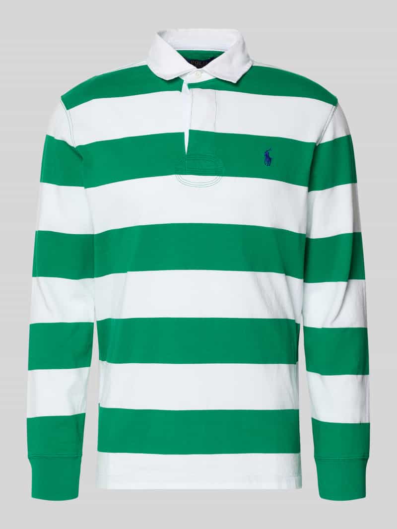 regular fit sweatshirt van puur katoen model 'LS RUGBY M3'