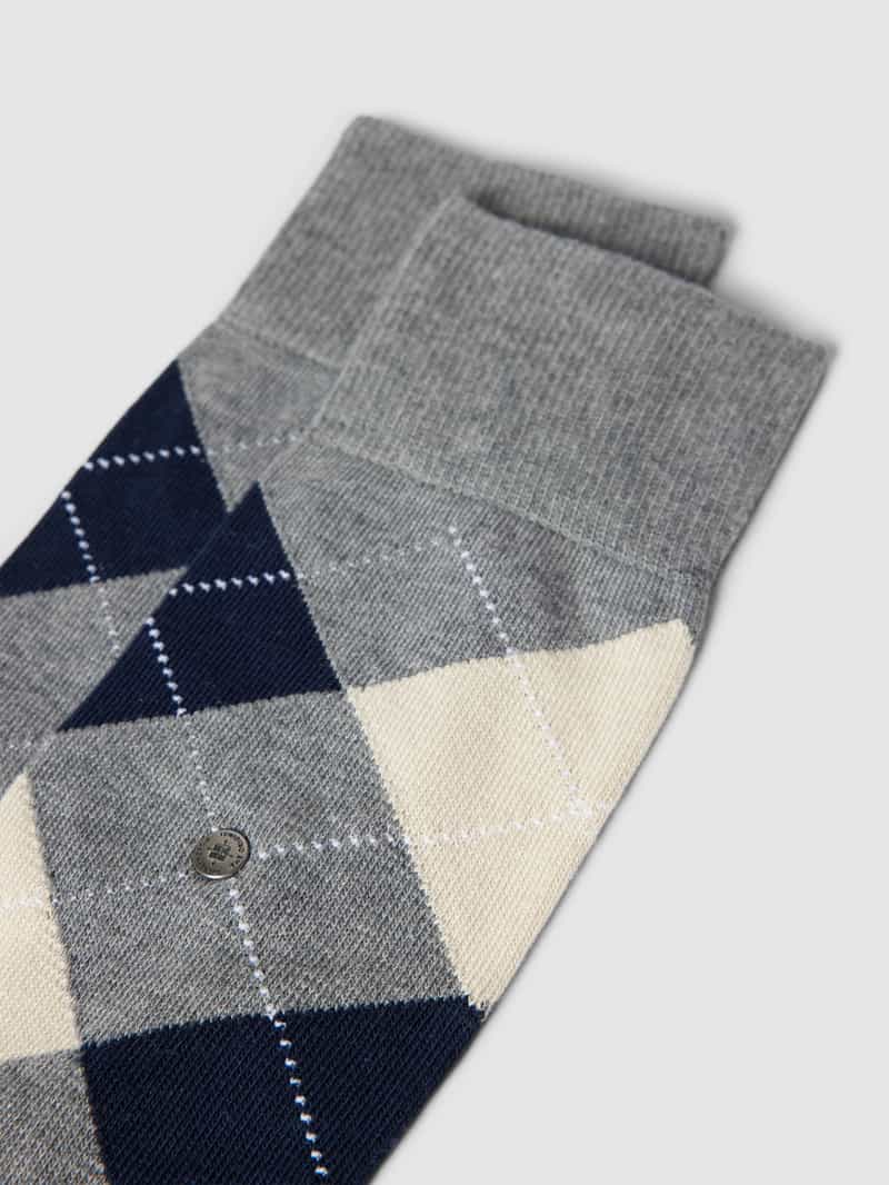 Burlington Sokken met ruitmotief model 'KING'