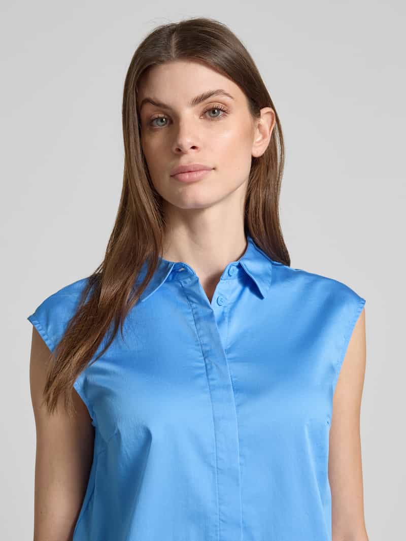 Zero Regular fit overhemdblouse van elastische katoenmix
