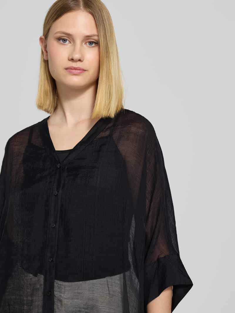 comma Relaxed fit blouse met V-hals