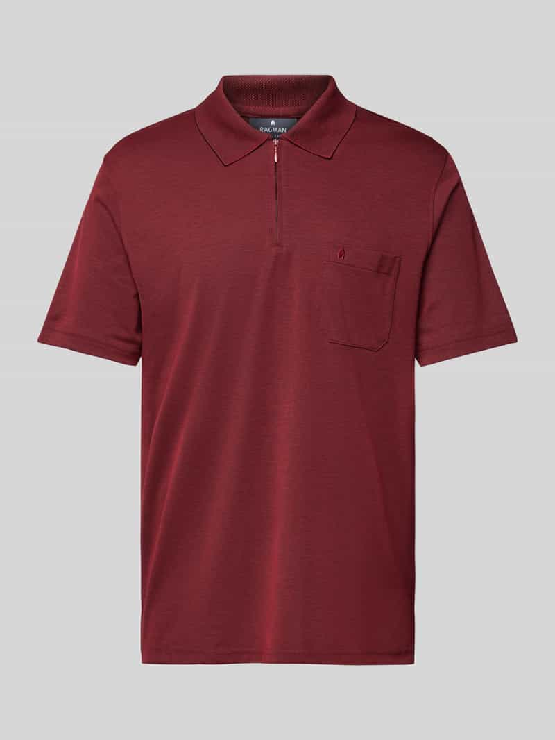 Regular fit poloshirt met borstzak