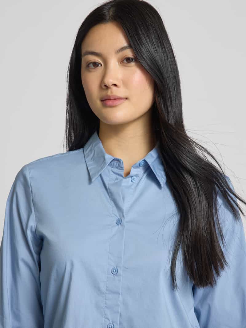 Tom Tailor Regular fit blouse met lange mouwen van katoenmix