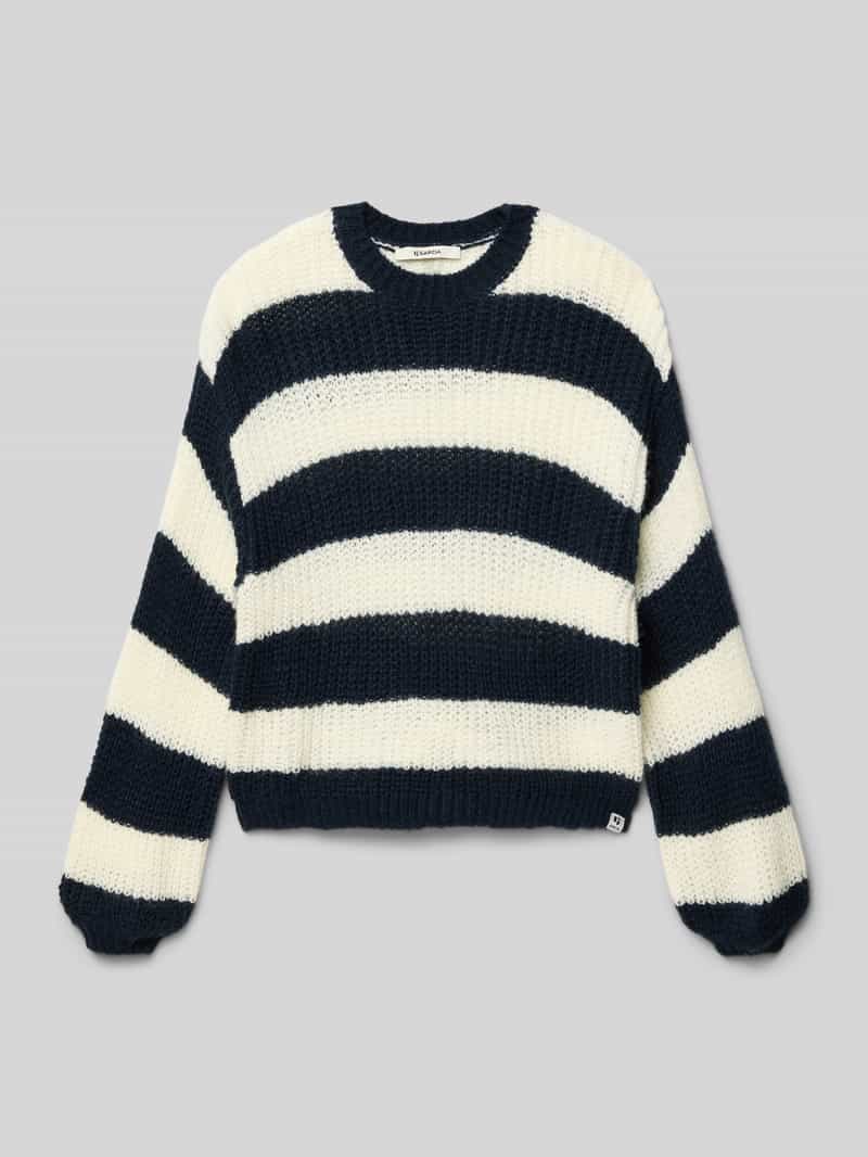 Garcia Gebreide pullover met ribboorden
