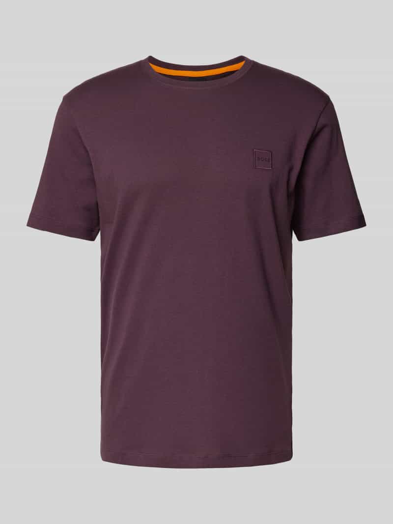 Boss Orange T-shirt met labelpatch, model 'Tales'