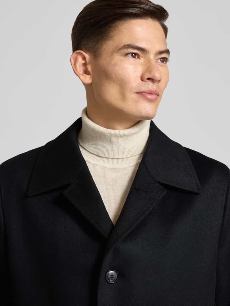 Boss Regular fit lange wollen jas met kasjmier model 'CLARK'
