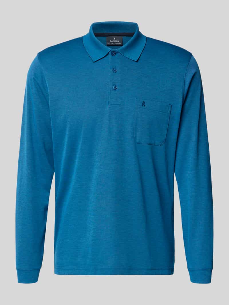 RAGMAN Regular fit poloshirt met borstzak