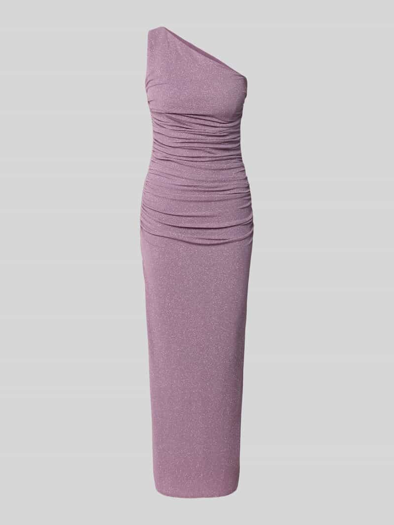 TROYDEN COLLECTION Avondjurk met one shoulder-band en plooien