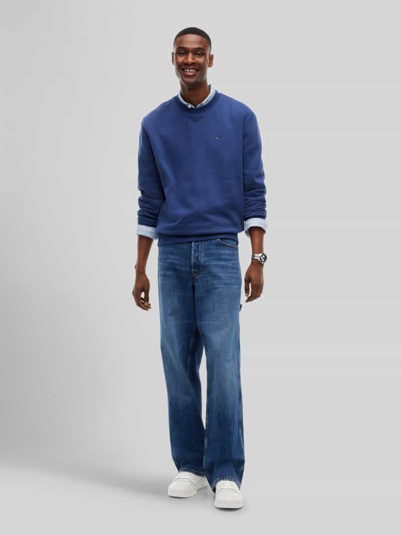 Tommy Jeans regular fit sweater met logo - donkerblauw, foto 6