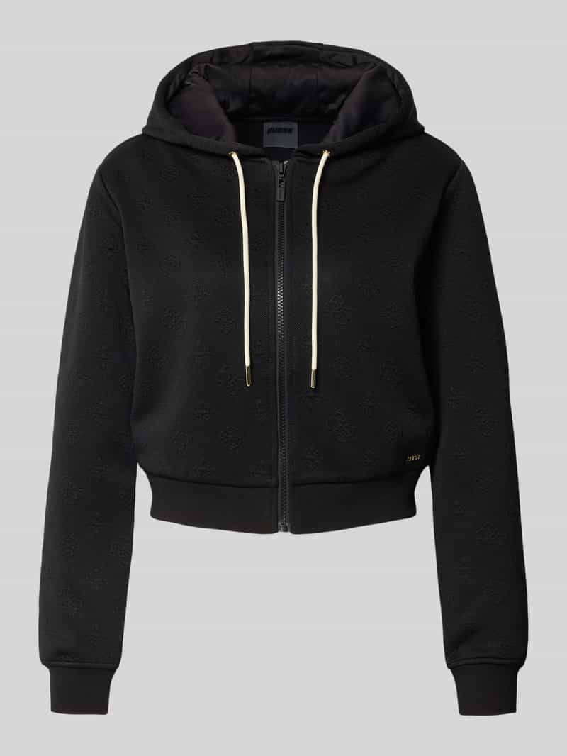 Guess Activewear Sweatjack met capuchon model '3D PEONY'