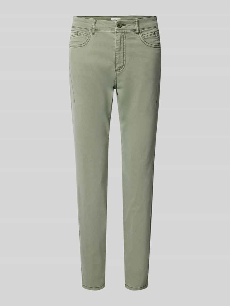 s.Oliver RED LABEL Slim fit stoffen broek van katoenmix