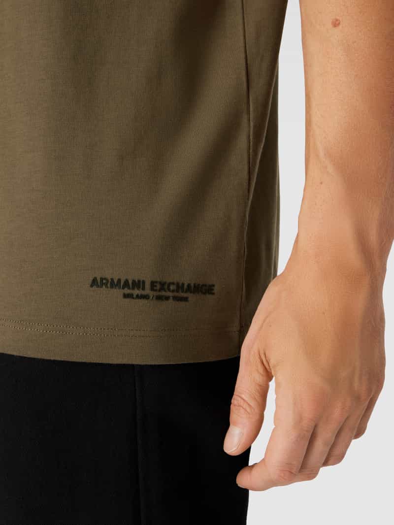 Armani Exchange T-shirt met labeldetail