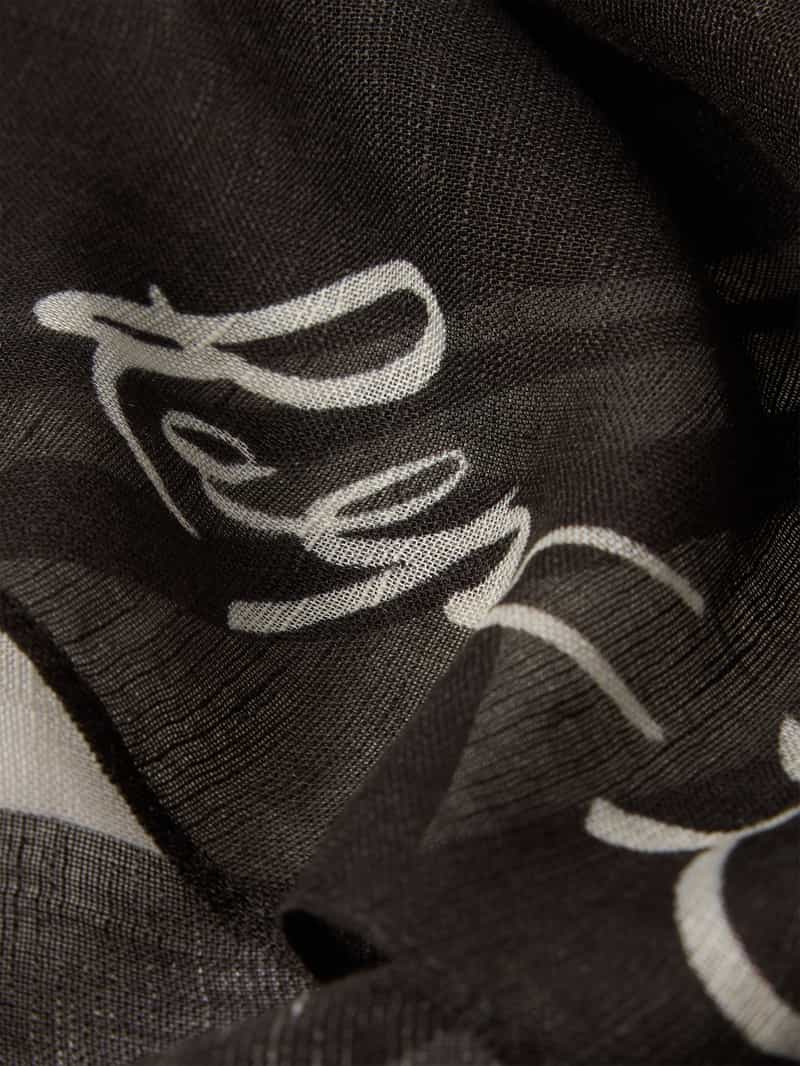 Lauren Ralph Lauren Sjaal van viscosemix met franjes