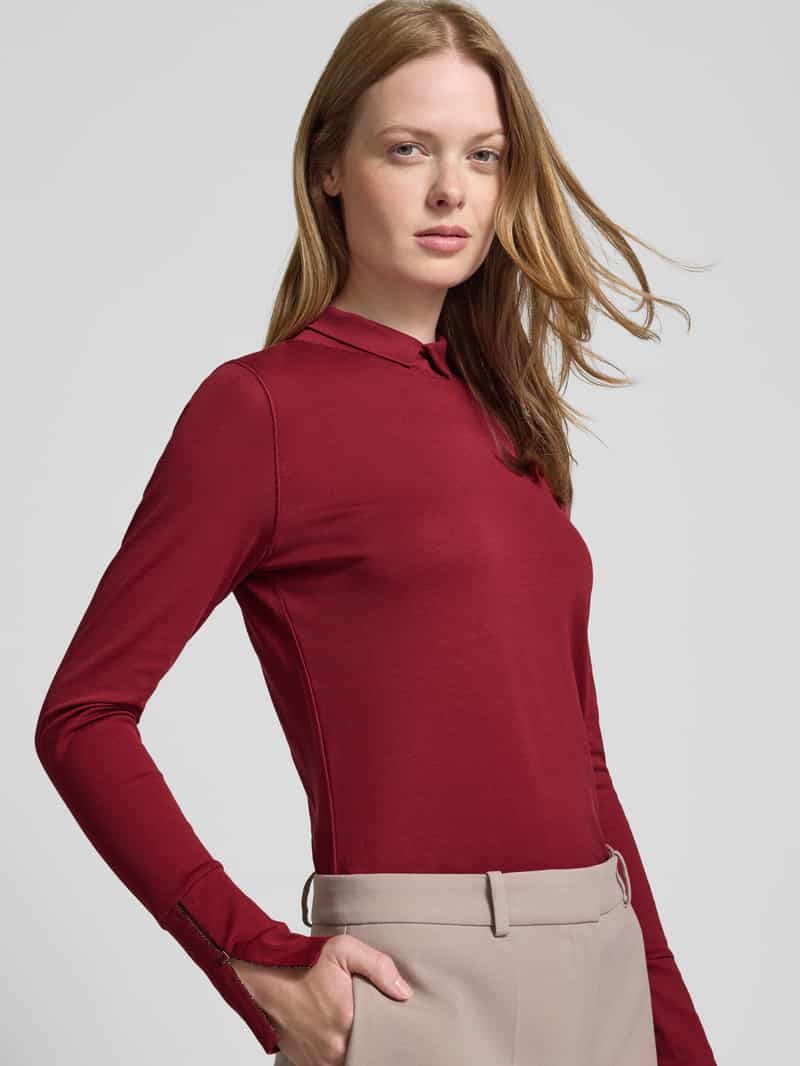 Marc Cain Regular fit colshirt met lange mouwen