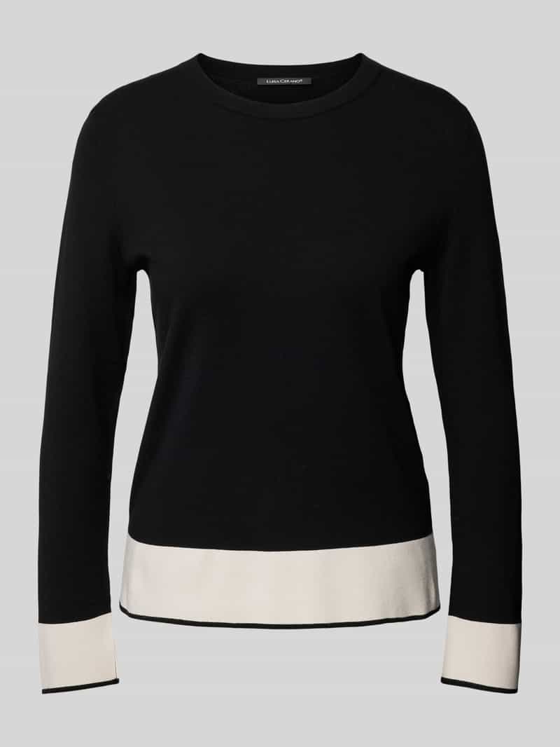 LUISA CERANO Gebreide pullover van viscose met ronde hals