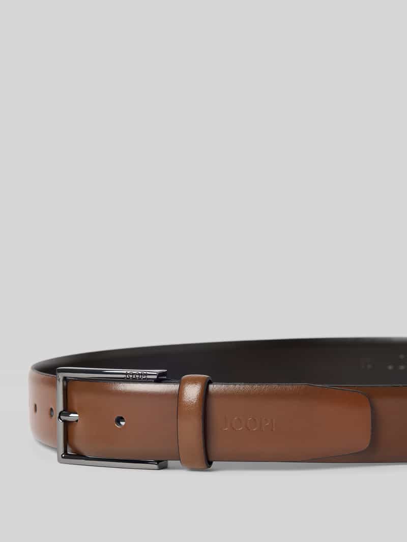 JOOP! Collection Leren riem met reliëflogo